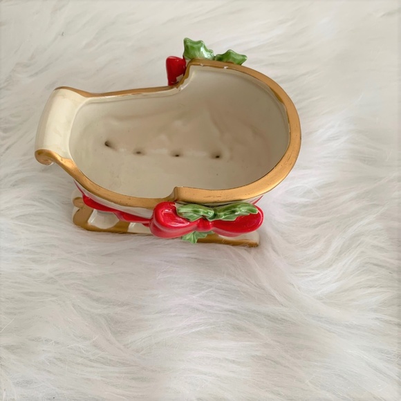 Fitz and Floyd Ceramic Sleigh - Picture 2 of 4